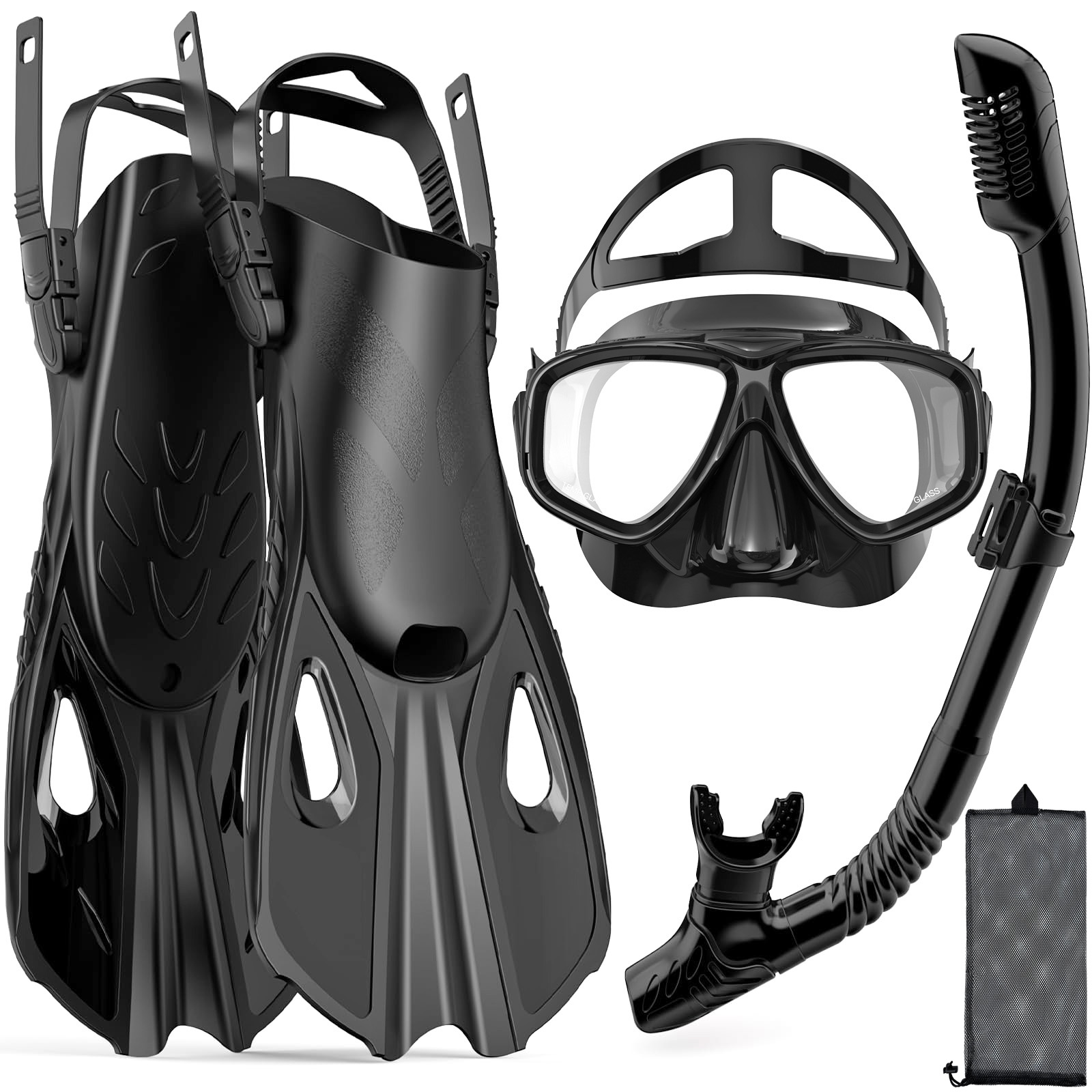Mask Fins Snorkel Set 4 in 1 P - Swim Fin Short Blade บทวิจารณ์และราคา