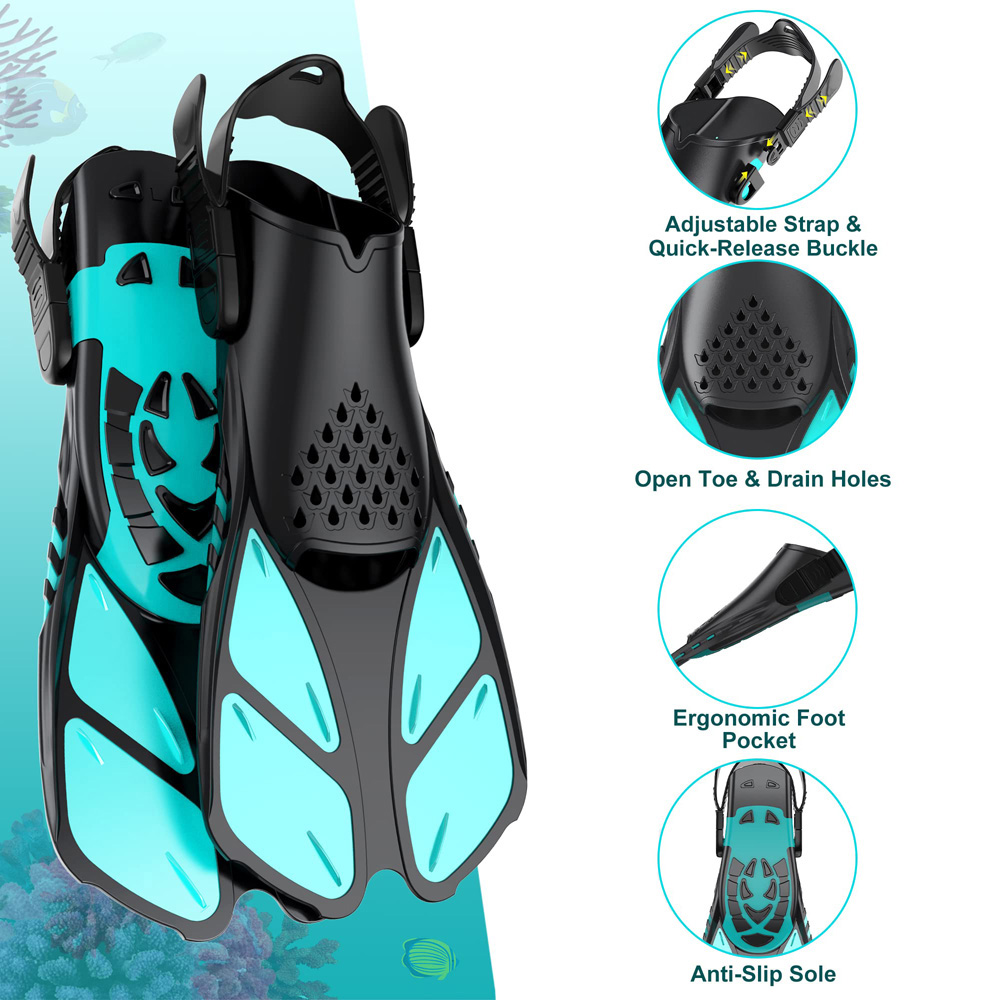 Snorkel Fins Swimming Flippers - Swim Fin Short Blade บทวิจารณ์และราคา