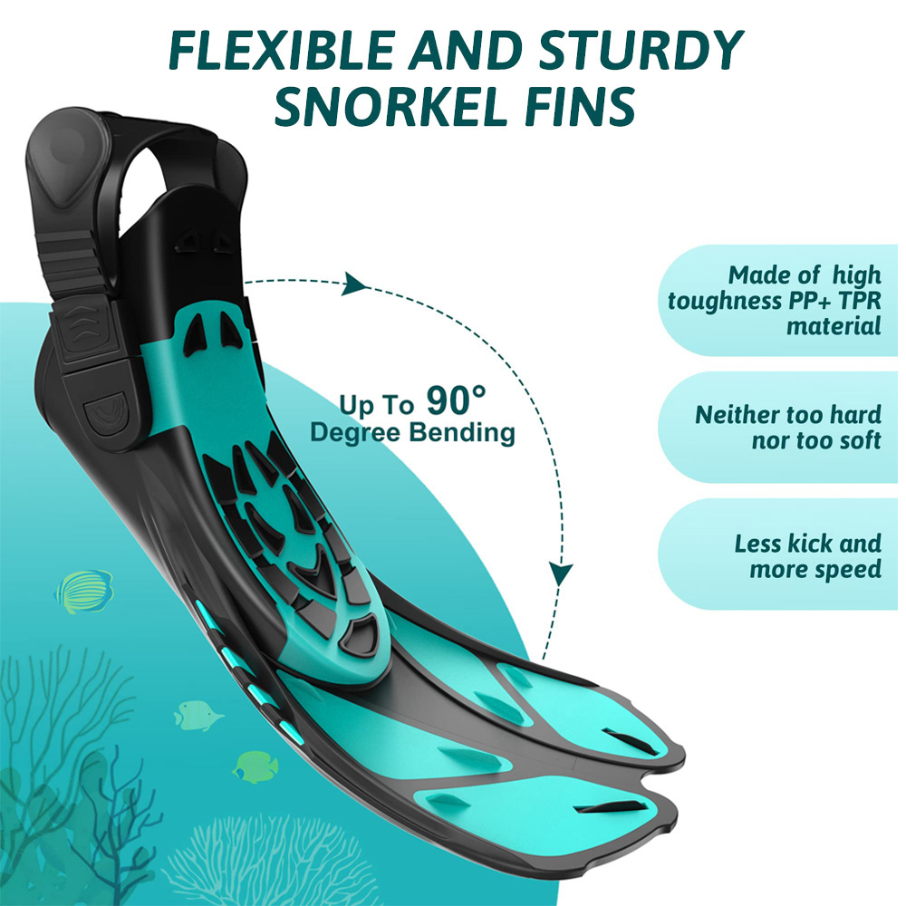 Snorkel Fins Swimming Flippers - Swim Fin Short Blade บทวิจารณ์และราคา