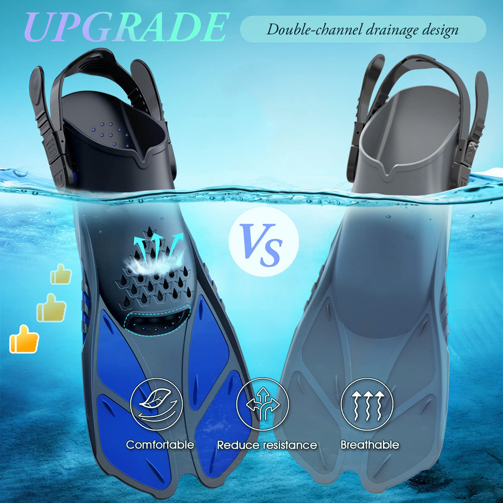 Snorkel Fins Swimming Flippers - Swim Fin Short Blade บทวิจารณ์และราคา