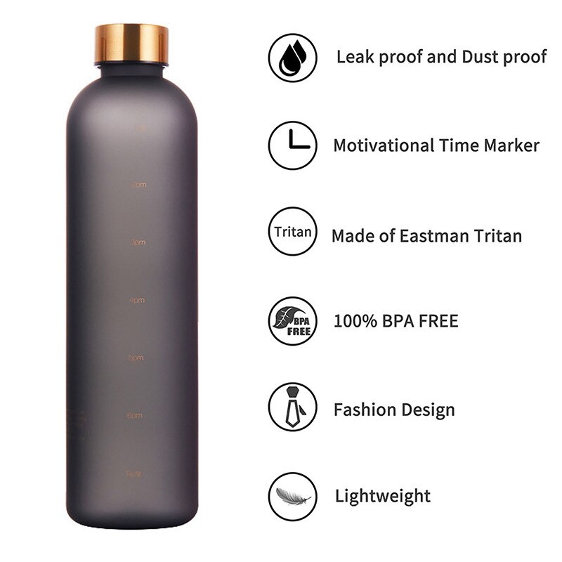 1000ml Bottle With Time Marker - Sports Equipment Names บทวิจารณ์และราคา